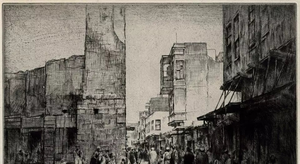 Mortimer Luddington Menpes - Pencil Signed Etching - Street Scene, Cairo - Egypt