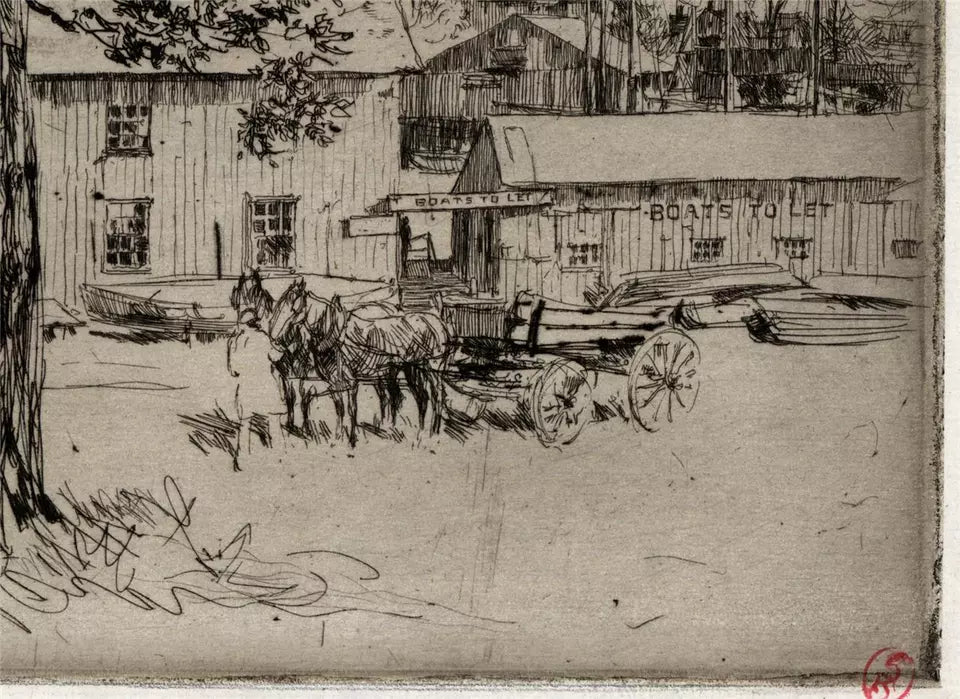 Charles Huard (1874-1965) Antique Etching - New York USA 1906
