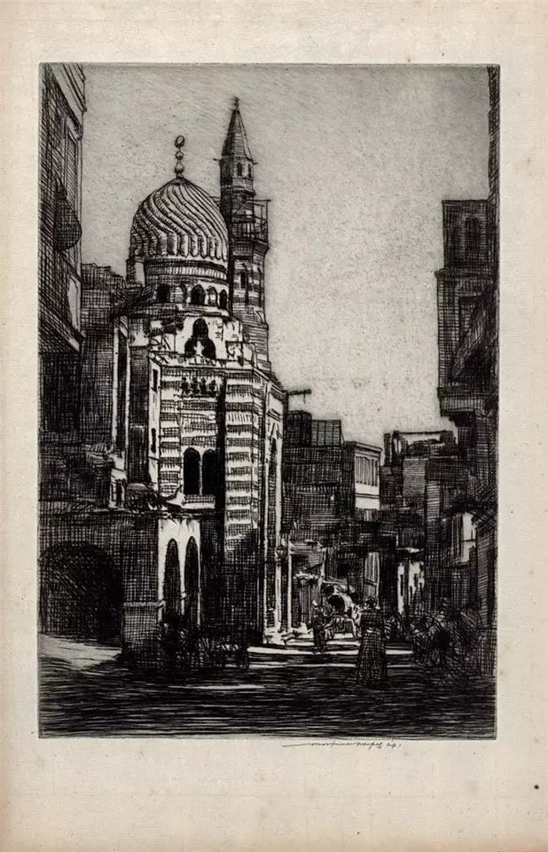Mortimer Luddington Menpes - Pencil Signed Etching - Sais Mosque, Cairo Egypt