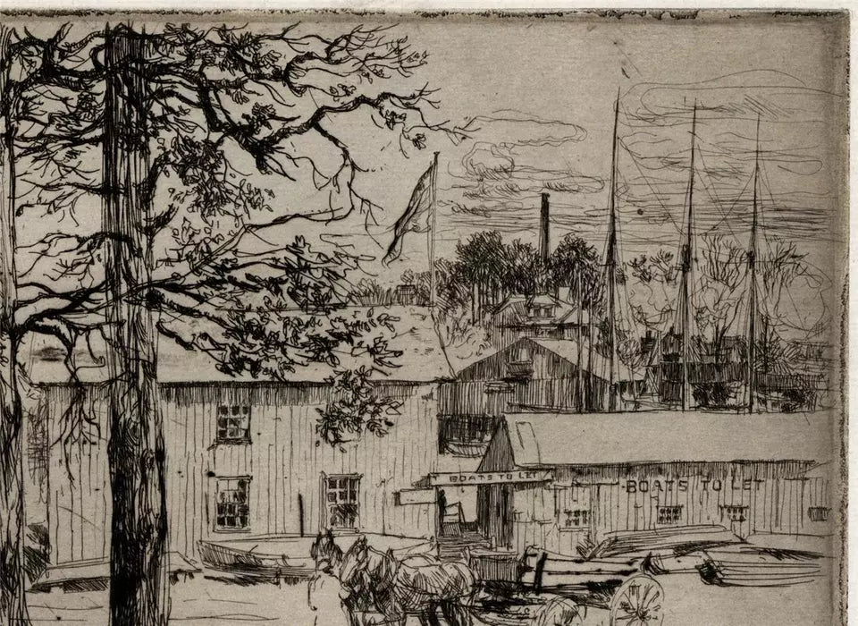 Charles Huard (1874-1965) Antique Etching - New York USA 1906