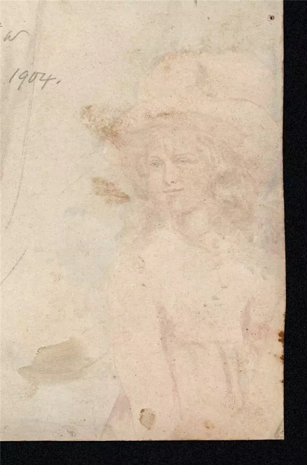 Walter Saunders Barnard (1851-1930) Watercolour Painting - Portrait Of Miss Ethel Pearson 1904