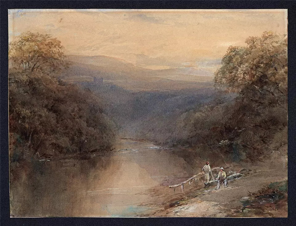 Edward Tucker (1825-1909) Watercolour Painting - Barden Tower Wharfedale Yorkshire
