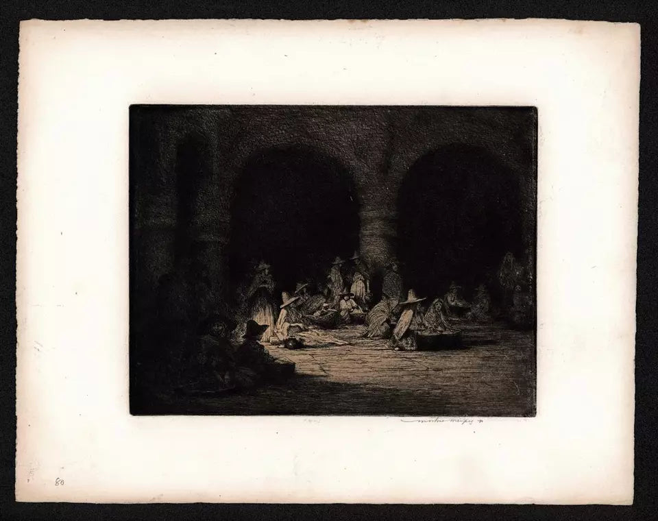 Mortimer Luddington Menpes (1855-1938) - Pencil Signed Etching - Mexican Women