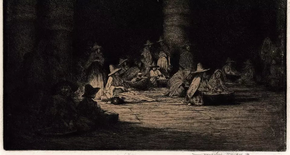 Mortimer Luddington Menpes (1855-1938) - Pencil Signed Etching - Mexican Women
