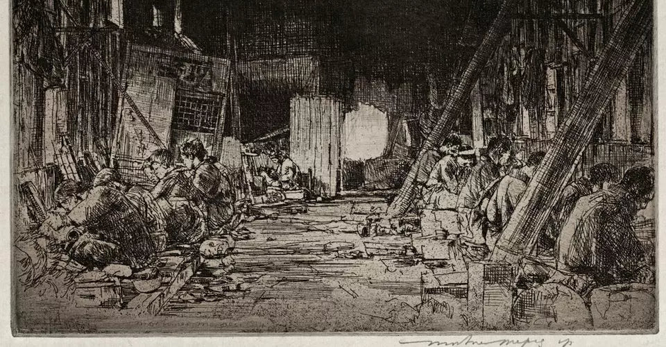 Mortimer Luddington Menpes - Pencil Signed Etching - Bronze Workers, Kyoto, Japan