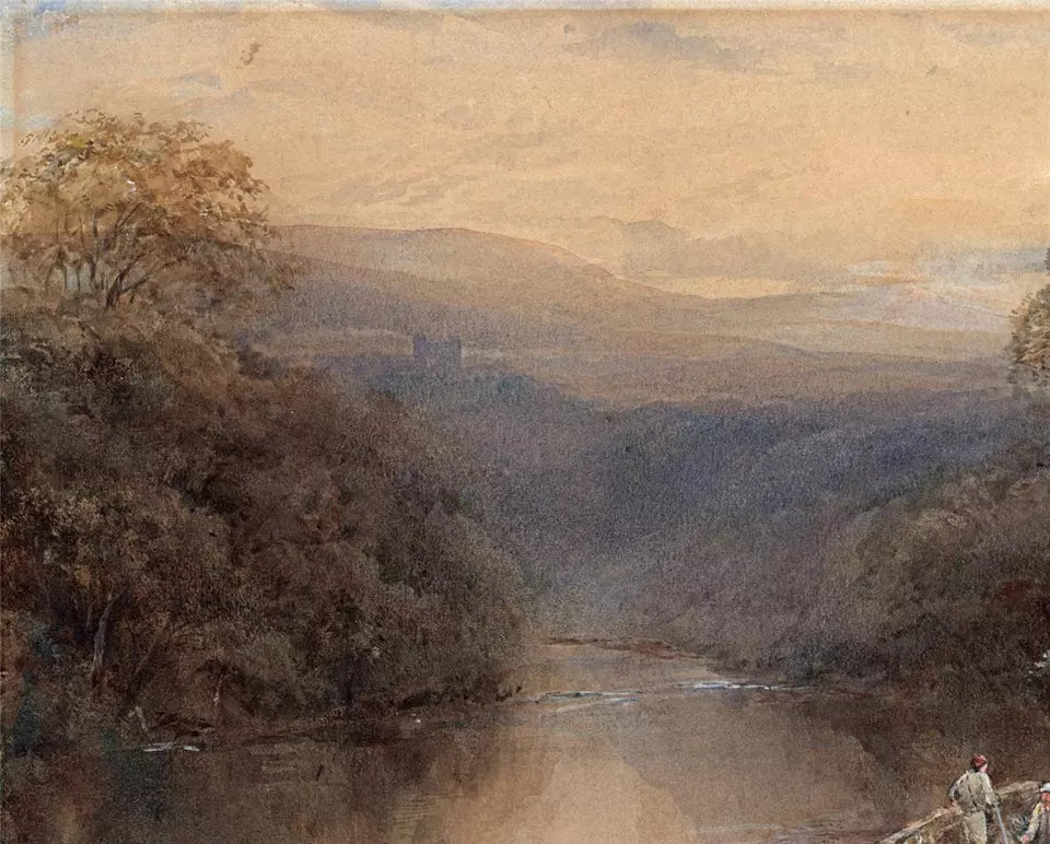 Edward Tucker (1825-1909) Watercolour Painting - Barden Tower Wharfedale Yorkshire