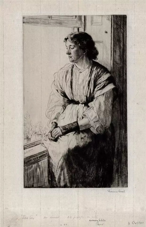 Francis Dodd R.A. (1874-1949) - Signed Etching - Hester - Portrait - 1908
