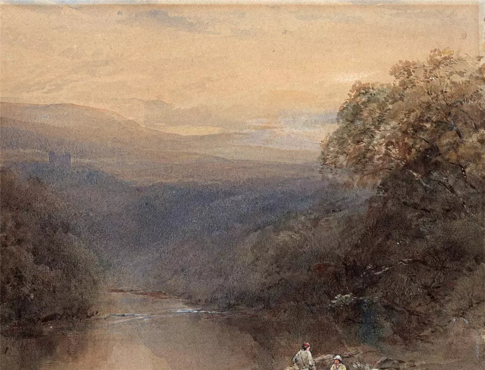 Edward Tucker (1825-1909) Watercolour Painting - Barden Tower Wharfedale Yorkshire
