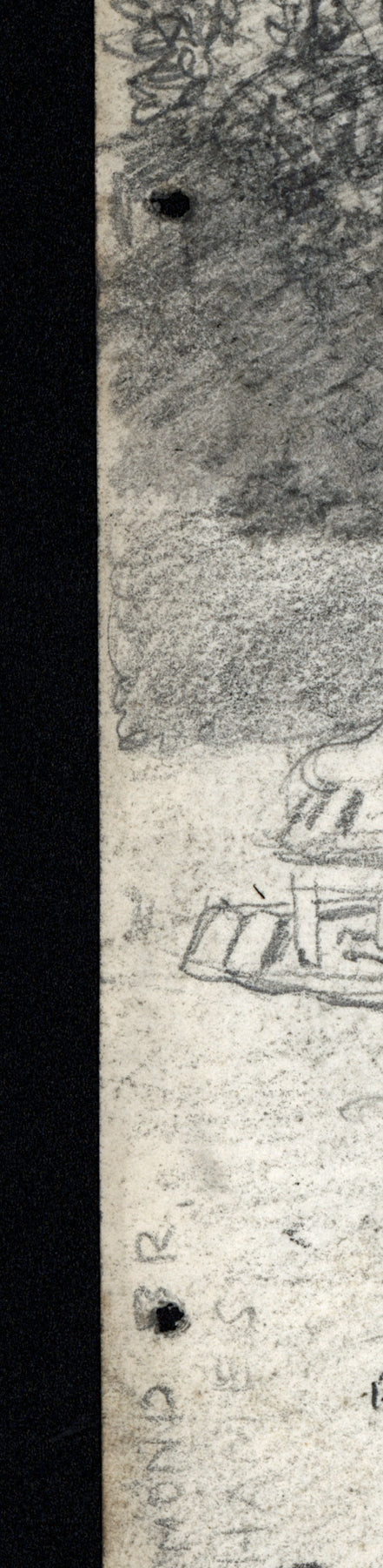 David Waterson (1870-1954) Pencil Drawing - Richmond Bridge London - River Thames 1900