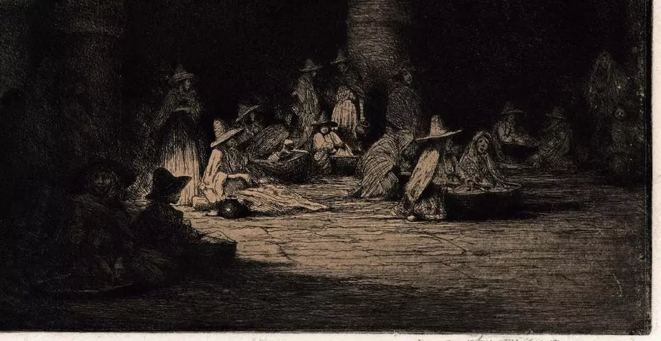 Mortimer Luddington Menpes (1855-1938) - Pencil Signed Etching - Mexican Women