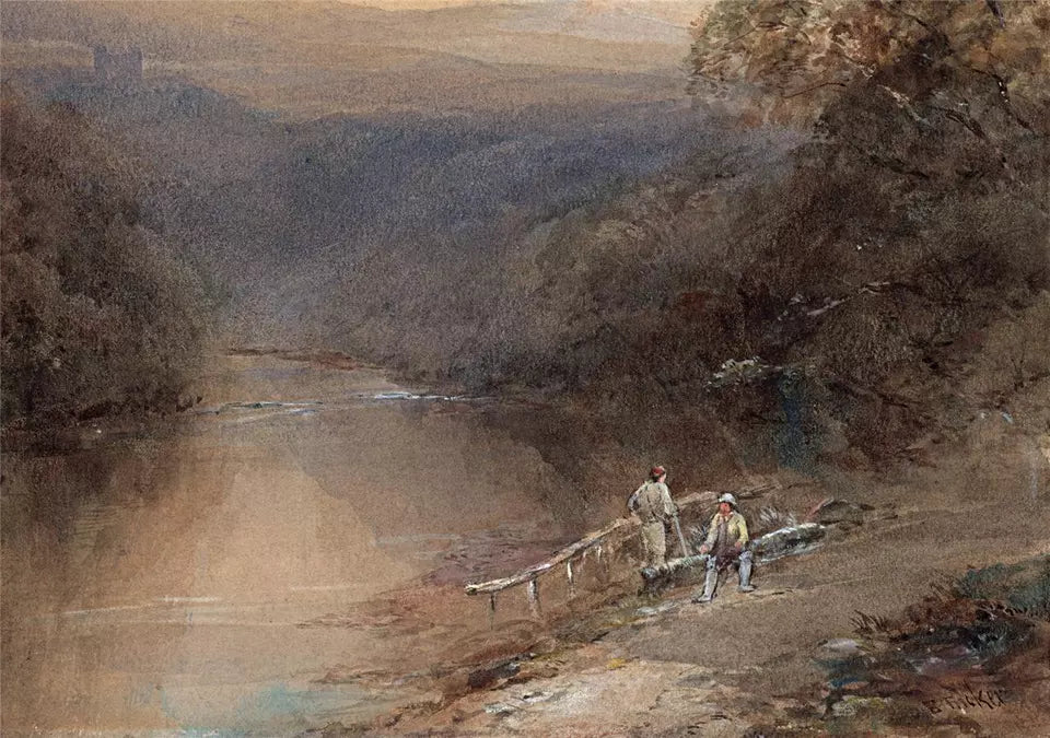 Edward Tucker (1825-1909) Watercolour Painting - Barden Tower Wharfedale Yorkshire