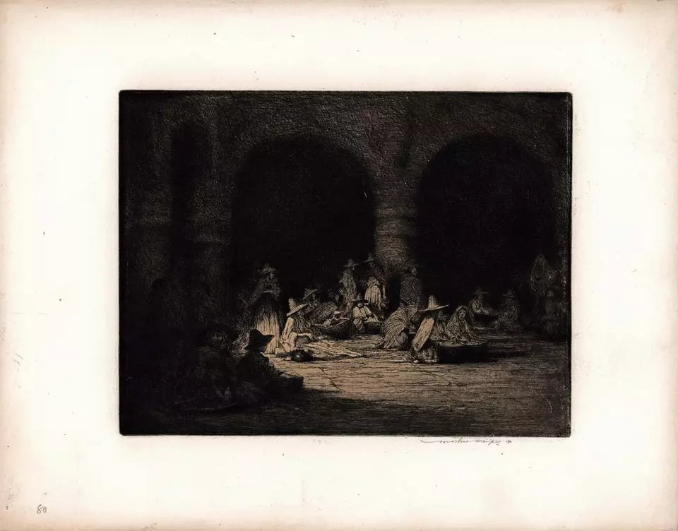 Mortimer Luddington Menpes (1855-1938) - Pencil Signed Etching - Mexican Women