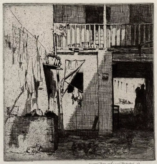 Mortimer Luddington Menpes - Signed Etching - Spanish Courtyard, 1914 - Spain