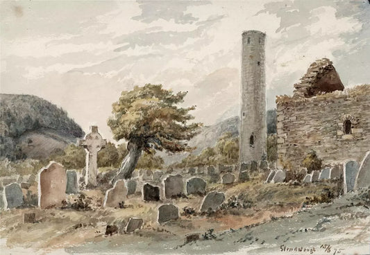 Glendalough County Wicklow Ireland 1875 - Watercolour Painting - Algerina Peckover (1841-1927)