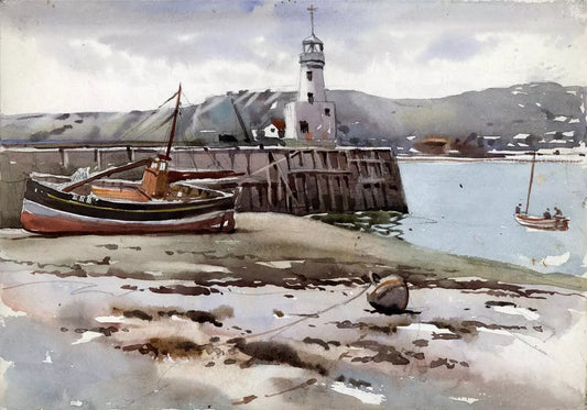 Arthur Royce Bradbury (1892-1977) Watercolour Painting - Scarborough 1945