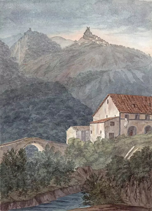 Elizabeth Campbell (1783-1861) - Watercolour Painting - Mountain Scene