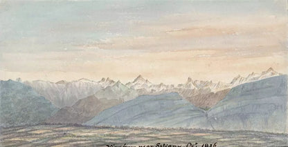 Elizabeth Campbell (1783-1861) - Watercolour Painting - View from near Satigny, Switzerland 1826
