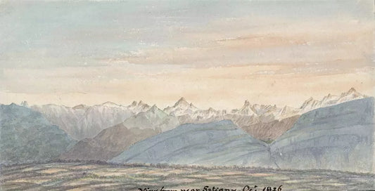 Elizabeth Campbell (1783-1861) - Watercolour Painting - View from near Satigny, Switzerland 1826