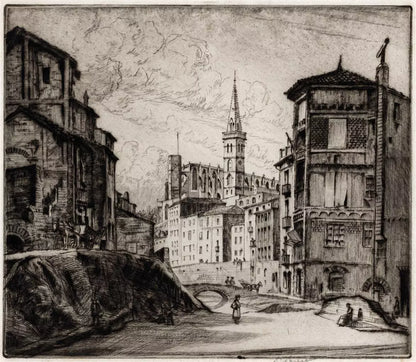 Douglas Ian Smart (1879-1970) Signed Etching - Manresa Spain - 20th Century