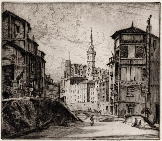 Douglas Ian Smart (1879-1970) Signed Etching - Manresa Spain - 20th Century