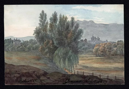 Elizabeth Campbell (1783-1861) Watercolour Painting - Geneva Switzerland 1827