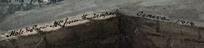 Elizabeth Campbell (1783-1861) Watercolour Painting - Mole Mountains From Geneva 1818