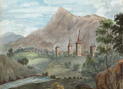 Elizabeth Campbell (1783-1861) - Watercolour Painting - Lucerne and Rigi Switzerland 1821