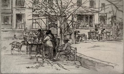 Mortimer Luddington Menpes (1855-1938) Signed Etching - Continental Street Scene