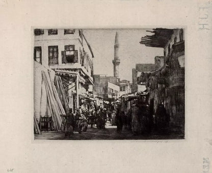 Mortimer Luddington Menpes - Pencil Signed Etching - Street Scene Cairo Egypt