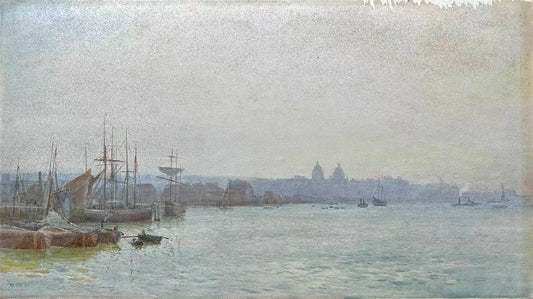 Max Ludby (1858-1943) - Watercolour Painting - Greenwich Hospital London - 1890