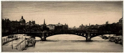 Mortimer Luddington Menpes (1855-1938) - Pencil Signed Etching - European City River Scene