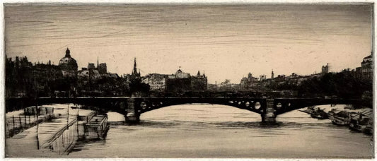 Mortimer Luddington Menpes (1855-1938) - Pencil Signed Etching - European City River Scene