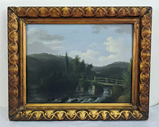 John Wallace Tucker (1808-1869) Oil Painting - Oakford Bridge River Exe 1834