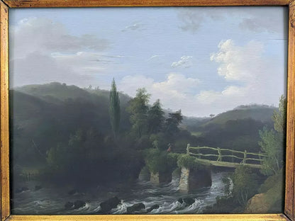 John Wallace Tucker (1808-1869) Oil Painting - Oakford Bridge River Exe 1834