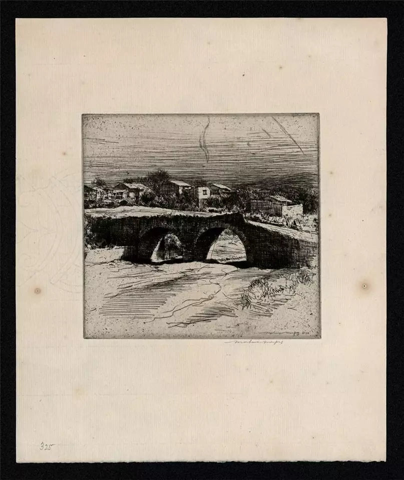 Mortimer Luddington Menpes (1855-1938) - Signed Etching - A Mexican Village 1914