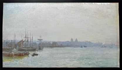 Max Ludby (1858-1943) - Watercolour Painting - Greenwich Hospital London - 1890