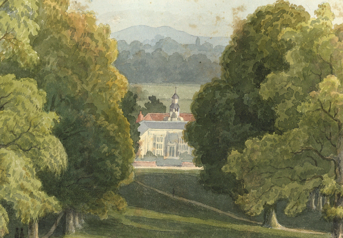 William Hubbard (1804-1870) Watercolour Painting - Hall Place Bexley Kent