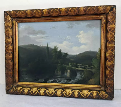 John Wallace Tucker (1808-1869) Oil Painting - Oakford Bridge River Exe 1834