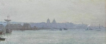 Max Ludby (1858-1943) - Watercolour Painting - Greenwich Hospital London - 1890