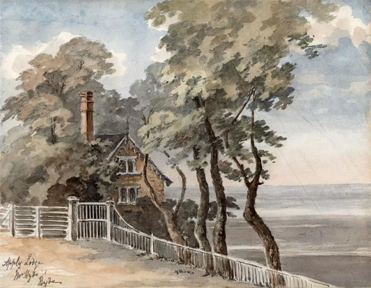 Sir James Lillyman Caldwell (1770-1863) Watercolour Painting - Apply Lodge, Ryde, Isle of Wight