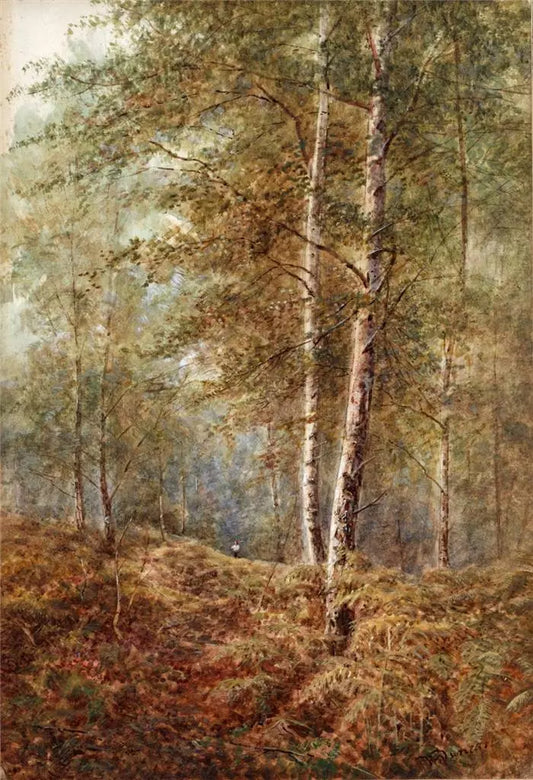 Walter Duncan (1848-1932) - Watercolour Painting - Figure In Forest Landscape