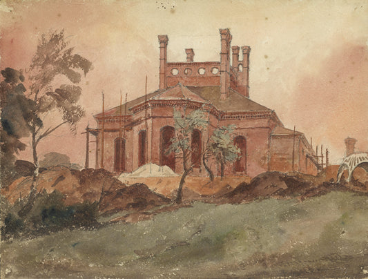 John Louis Petit (1801-1868) Watercolour Painting - The Brambles, Bumblekyte, Staffordshire - 1855
