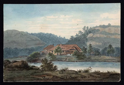 Elizabeth Campbell (1783-1861) Watercolour Painting 1818 Deux Mille road to Bern Switzerland