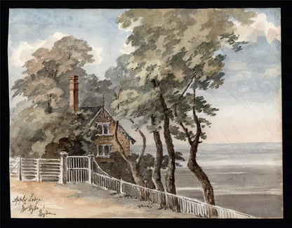 Sir James Lillyman Caldwell (1770-1863) Watercolour Painting - Apply Lodge, Ryde, Isle of Wight