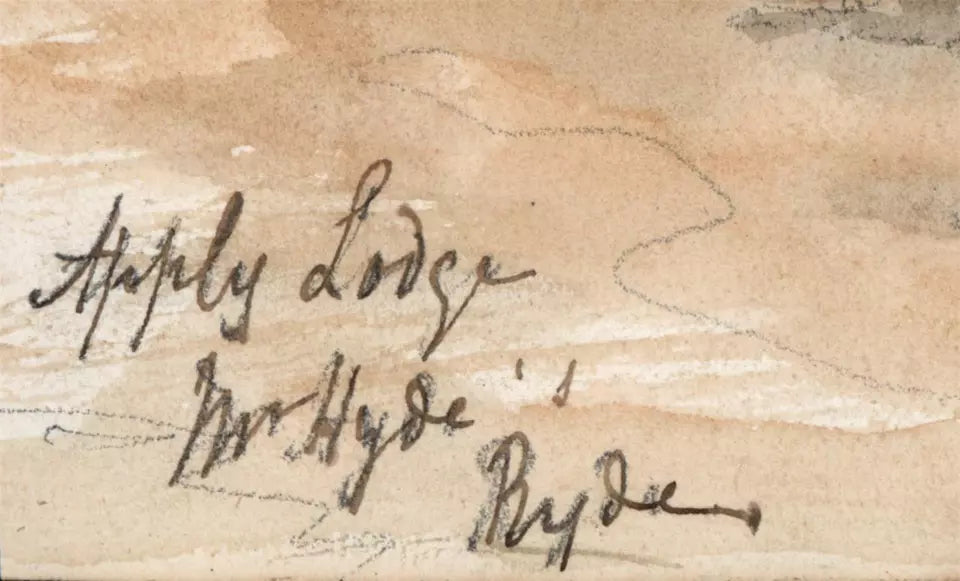 Sir James Lillyman Caldwell (1770-1863) Watercolour Painting - Apply Lodge, Ryde, Isle of Wight