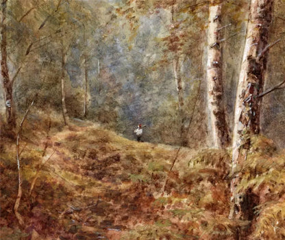 Walter Duncan (1848-1932) - Watercolour Painting - Figure In Forest Landscape