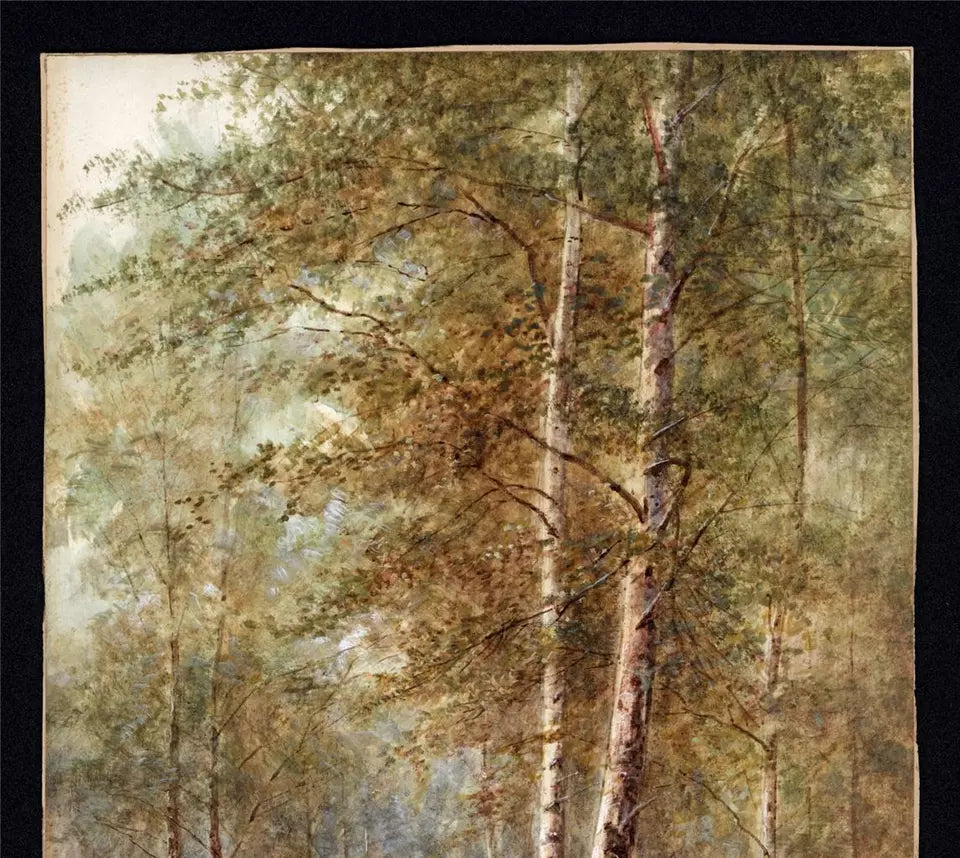 Walter Duncan (1848-1932) - Watercolour Painting - Figure In Forest Landscape
