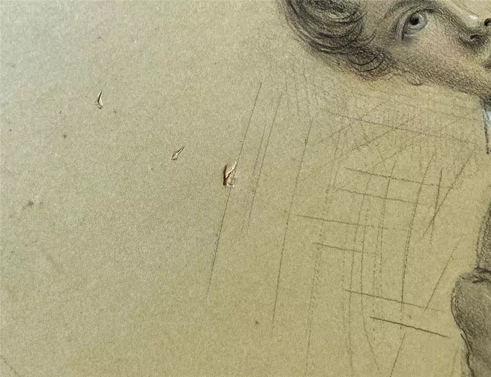 Portrait George Lukis Lang (1837-1898) First Class Cricketer - Antique Drawing