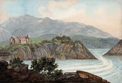 Elizabeth Campbell (1783-1861) Watercolour Painting - Hinterrhein, Grisons, Switzerland 1819