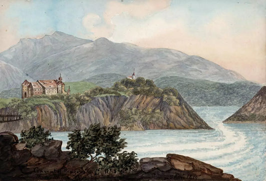 Elizabeth Campbell (1783-1861) Watercolour Painting - Hinterrhein, Grisons, Switzerland 1819